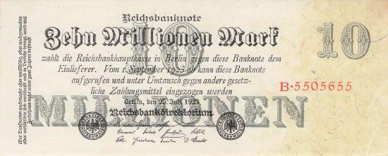 10 Million Mark 1923 ro.95 B